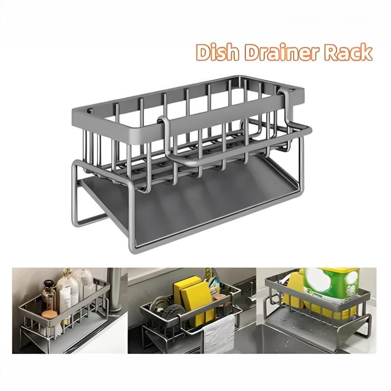 Kitchen Gadgets Storage Ideas - Suporte para Esponjas com Porta-Toalhas, Organizador