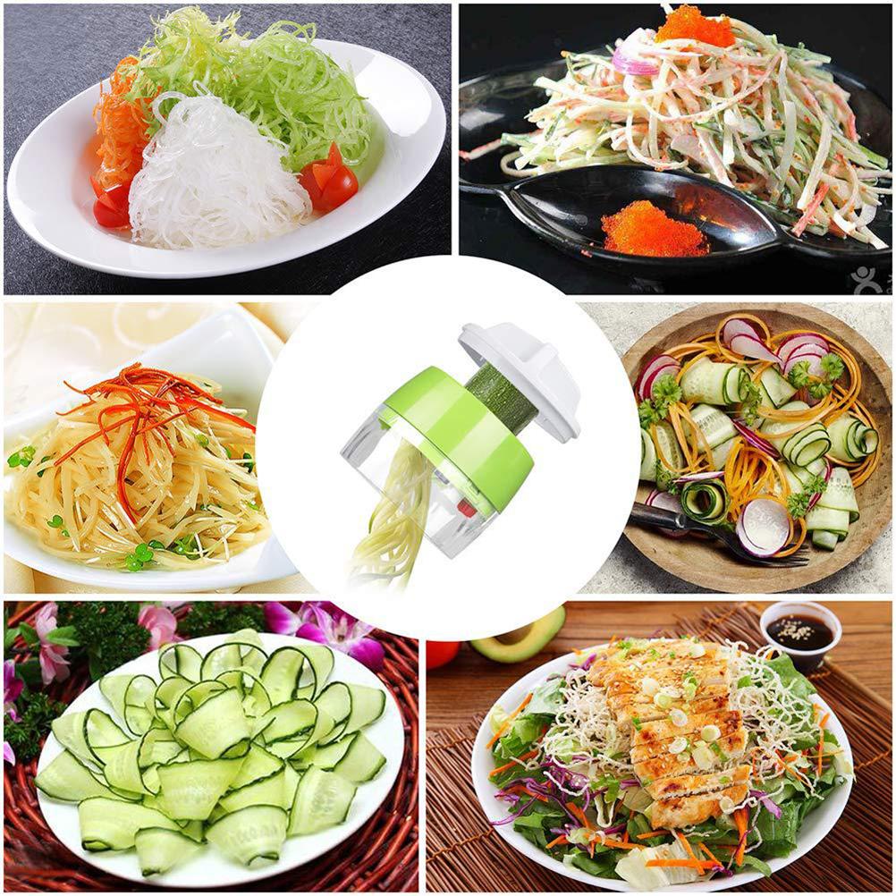Kitchen Gadgets Vegetable Cutter - Cortador de vegetais manual espiral, utensílios
