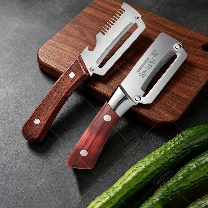 Kitchen Gadgets Vegetable Cutter - Descascador de Aço Inoxidável 2 em