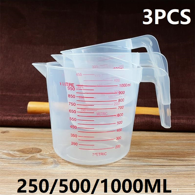 Kitchen Gadgets Under 500 - 3 pçs 250/500/1000ml medição facilmente copo
