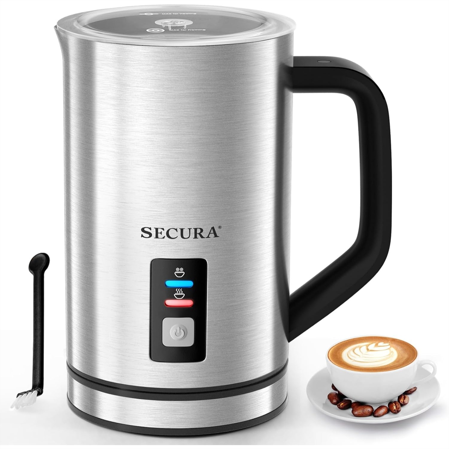 Milk Frother - Espumador de Leite Elétrico em Aço
