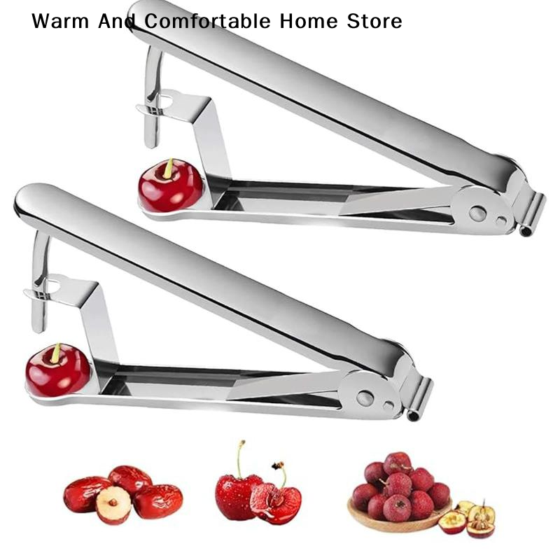 Kitchen Gadgets Useful - Removedor de caroços multifuncional para cerejas,