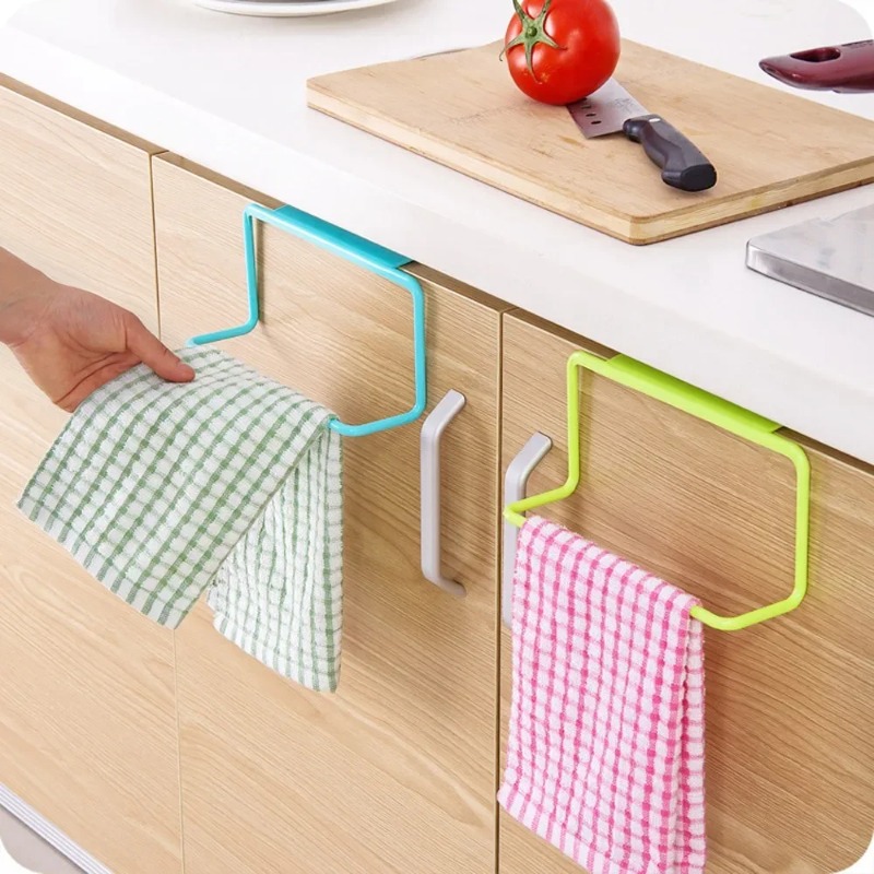 Kitchen Gadgets Storage Ideas - 1pc plástico pendurado titular toalheiro multifuncional
