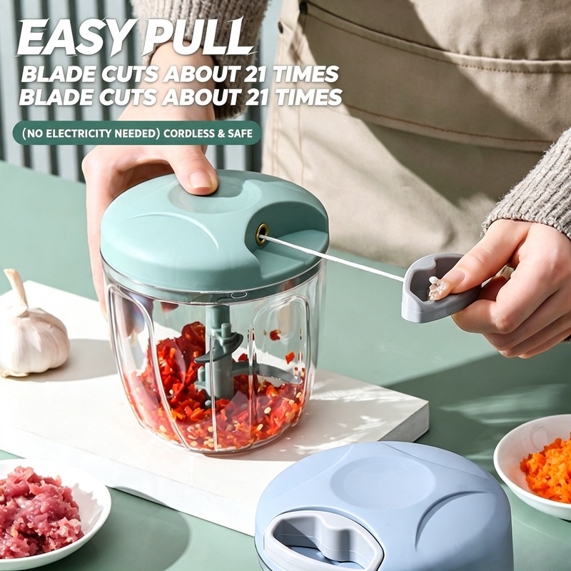 Kitchen Gadgets Under 500 - Processador Manual de Alimentos 500-900ML: Moedor
