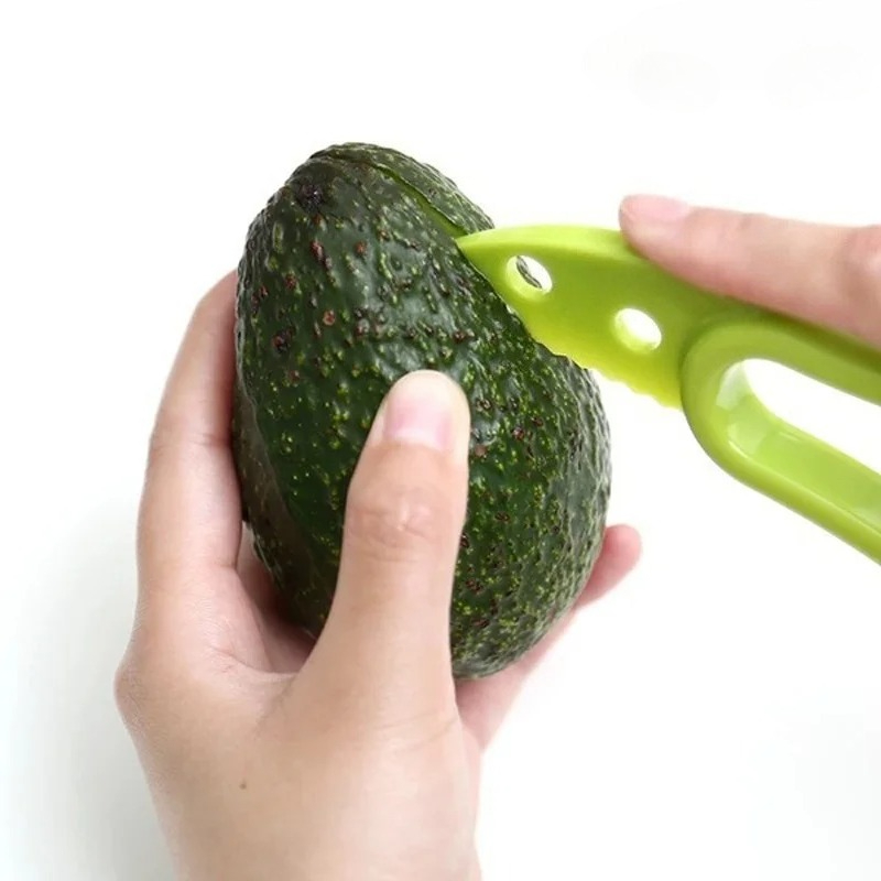 Avocado Slicer Tool - 1PC Cortador de Abacate Verde 3