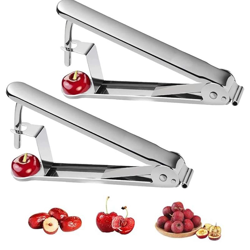 Kitchen Gadgets Useful - Removedor de caroços multifuncional para cerejas,