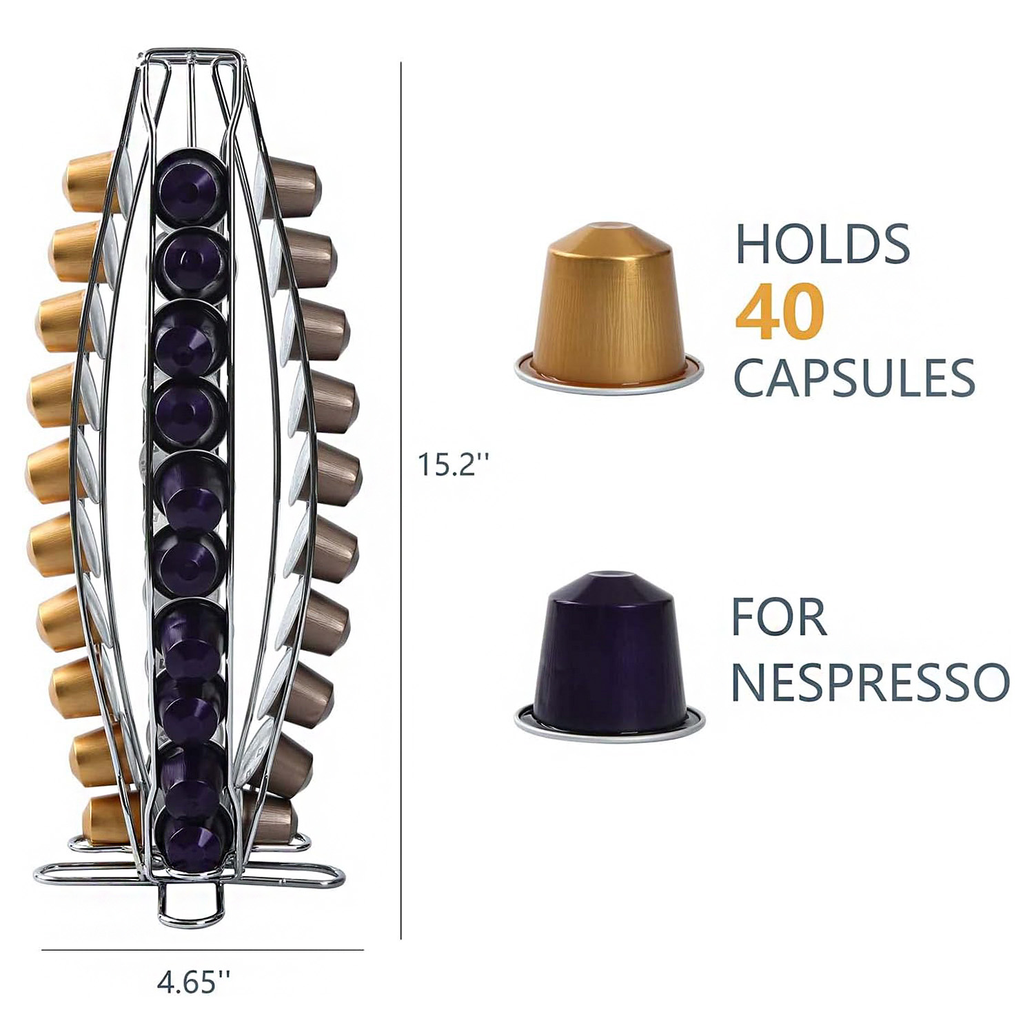 Kitchen Gadgets Storage Ideas - Suporte Giratório para Cápsulas de Café