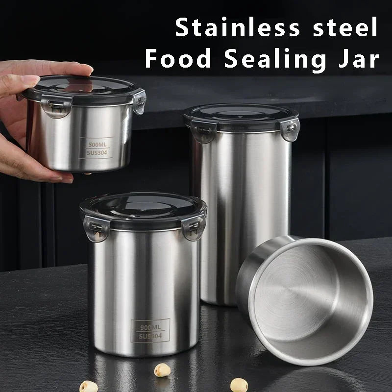 Recipiente de alimentos em aço - Kitchen Gadgets Storage Ideas avaliação e preço