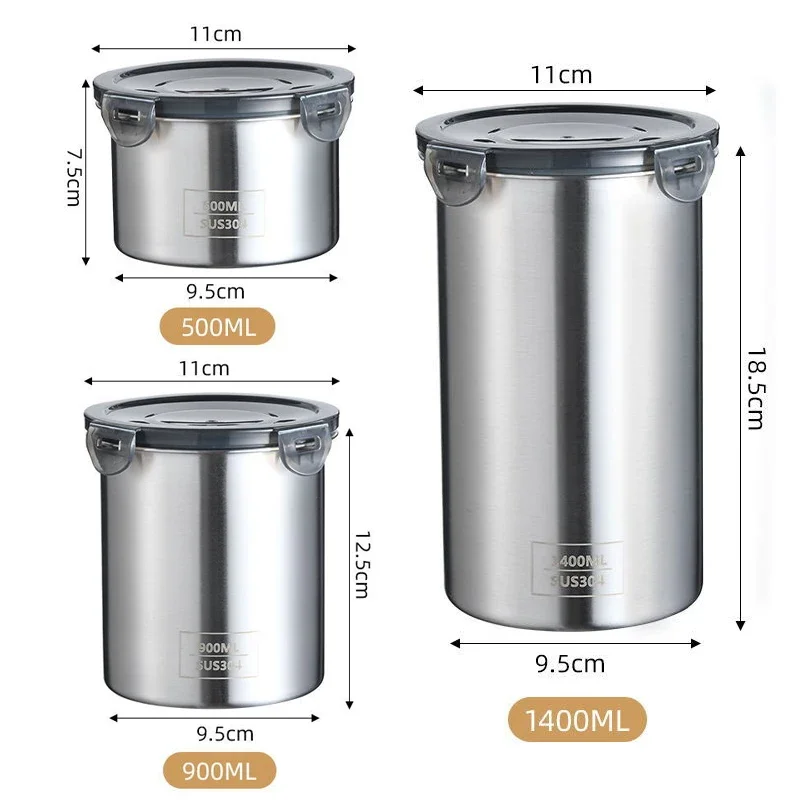 Recipiente de alimentos em aço - Kitchen Gadgets Storage Ideas avaliação e preço