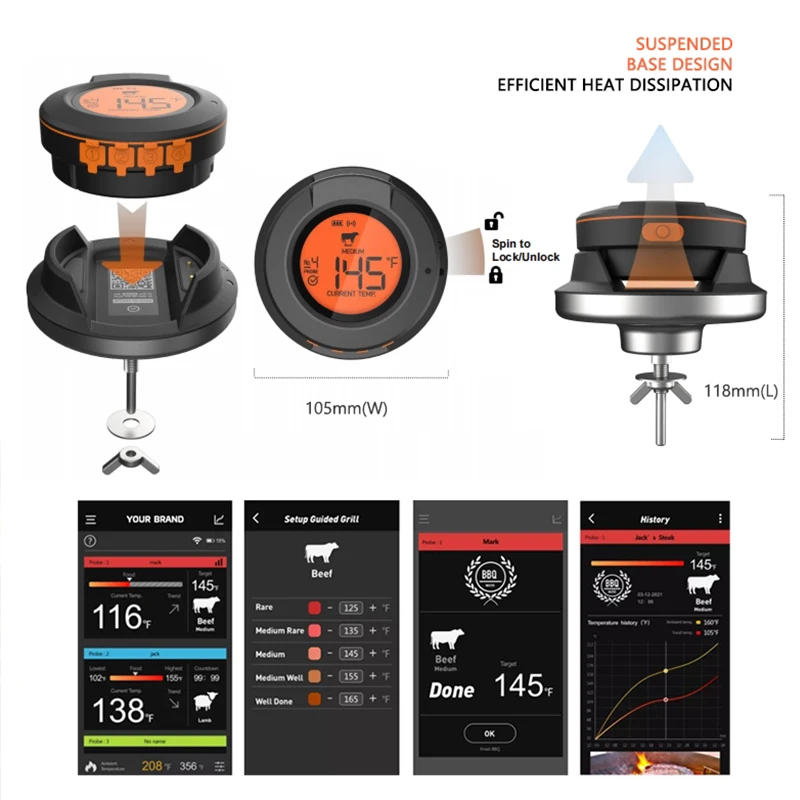 Termômetro bluetooth sensor di - Kitchen Gadgets Under 500 avaliação e preço