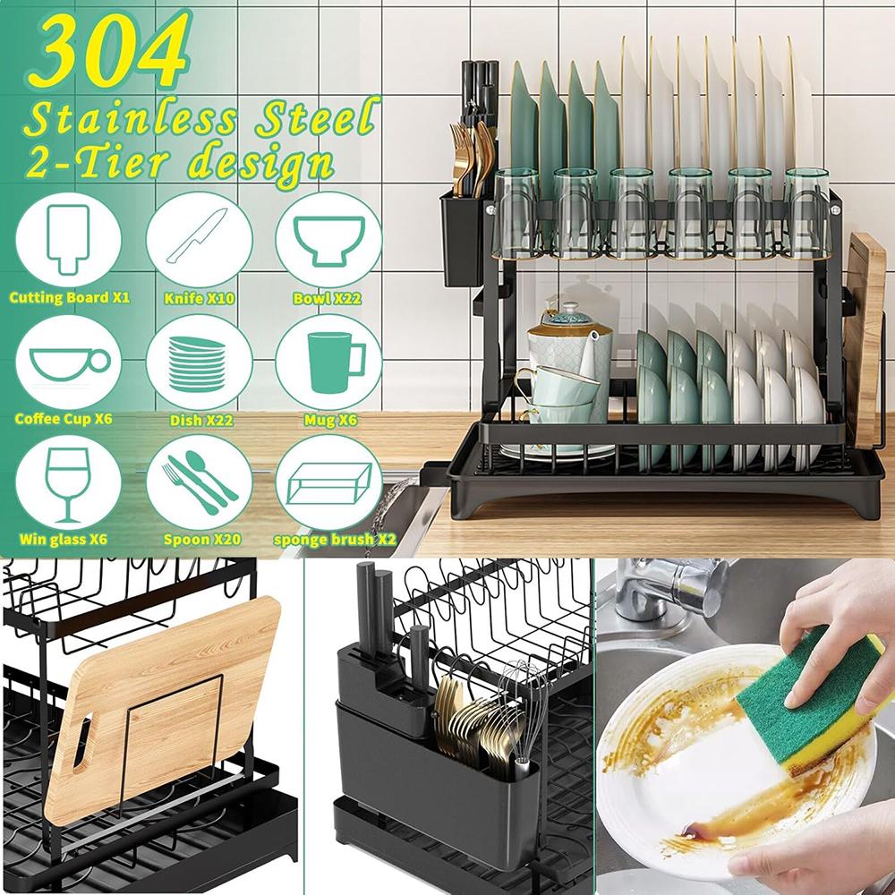 Escorredor de Louça de 2 Nívei - Kitchen Gadgets Storage Ideas avaliação e preço