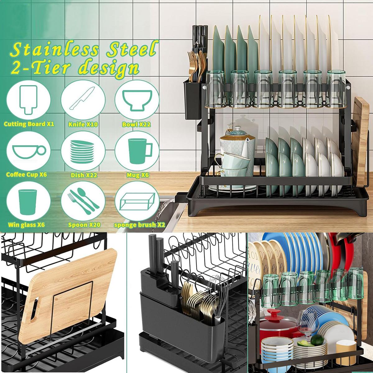 Escorredor de Louça de 2 Nívei - Kitchen Gadgets Storage Ideas avaliação e preço