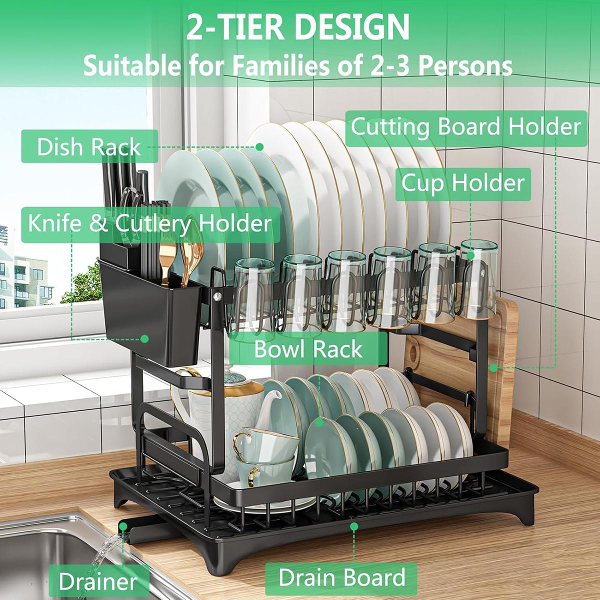 Escorredor de Louça de 2 Nívei - Kitchen Gadgets Storage Ideas avaliação e preço